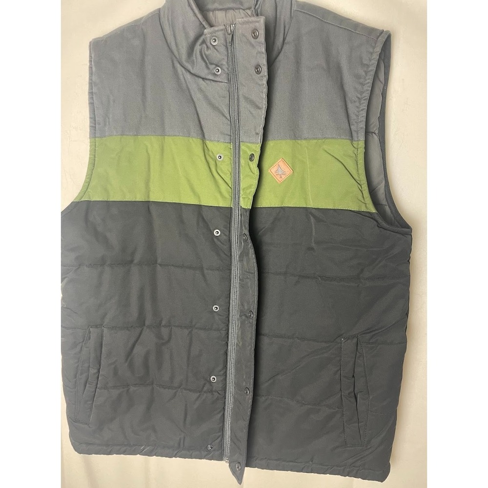 Hippytree Hunter Series Men's Full Zip Snap Button Vest Black Green Size XL - Picture 3 of 7